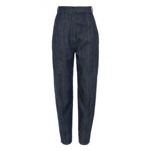 Tibi Easton Jean Raw Denim Pants Super High Waist barrel tapered. Size 4